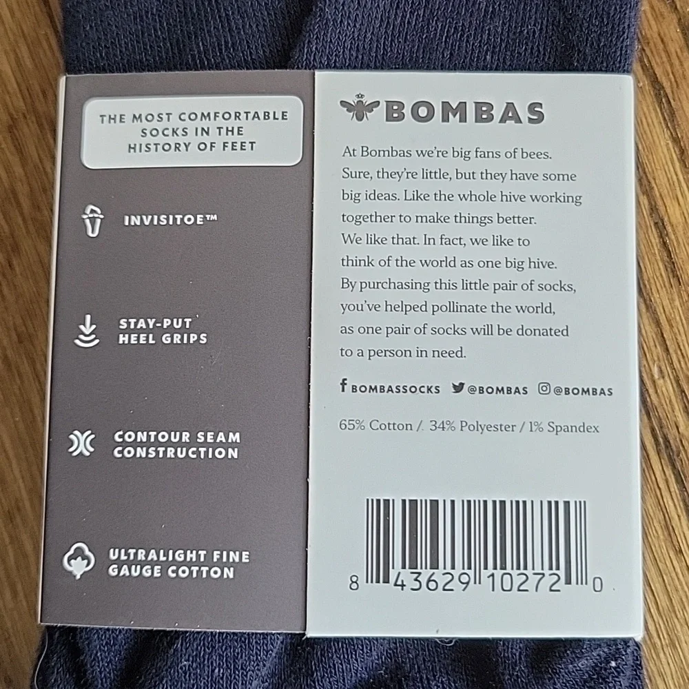 Bombas No Show Black Unisex Seamless Light Ultra Grip Socks New sz.XL
